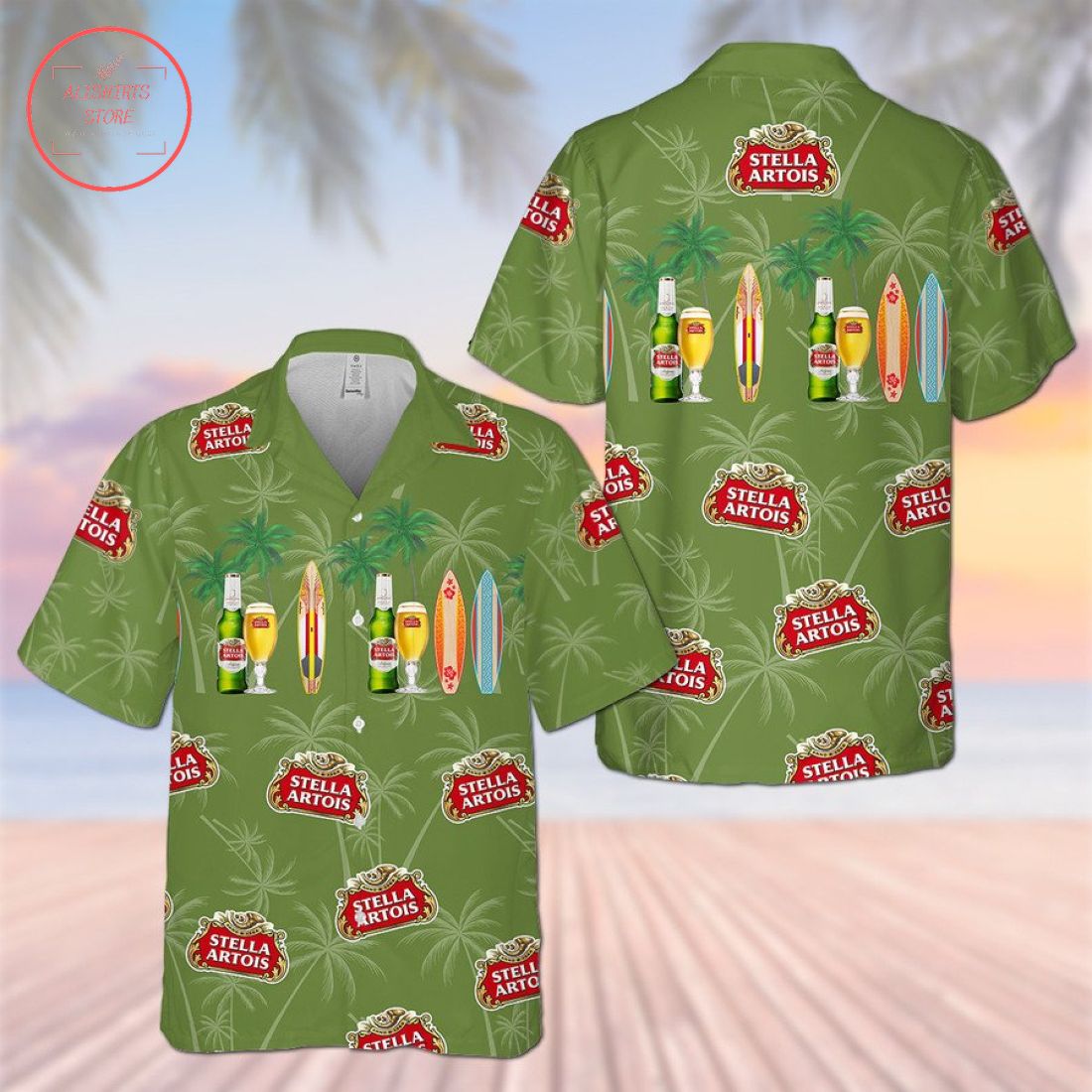Stella Artois Surfing Hawaiian Shirt