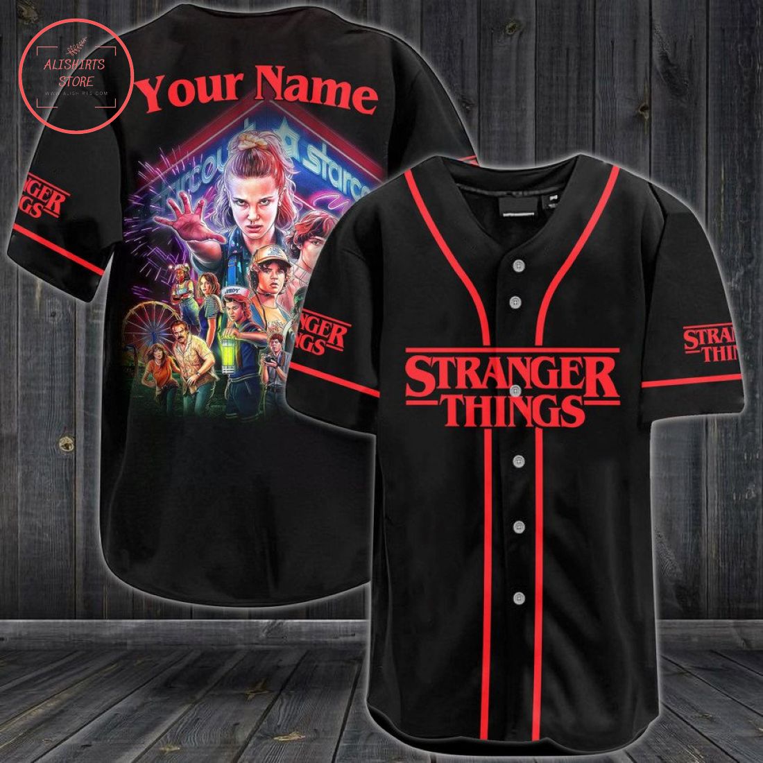 Stranger Things Personalized Baseball Jersey