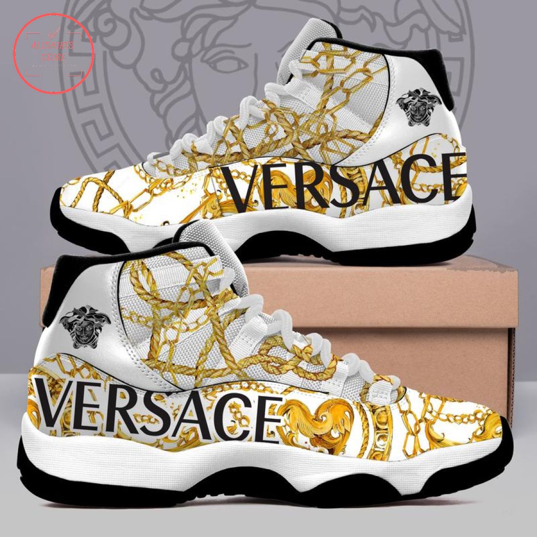 Versace Milan Air Jordan 11 Luxury Sneaker Shoes