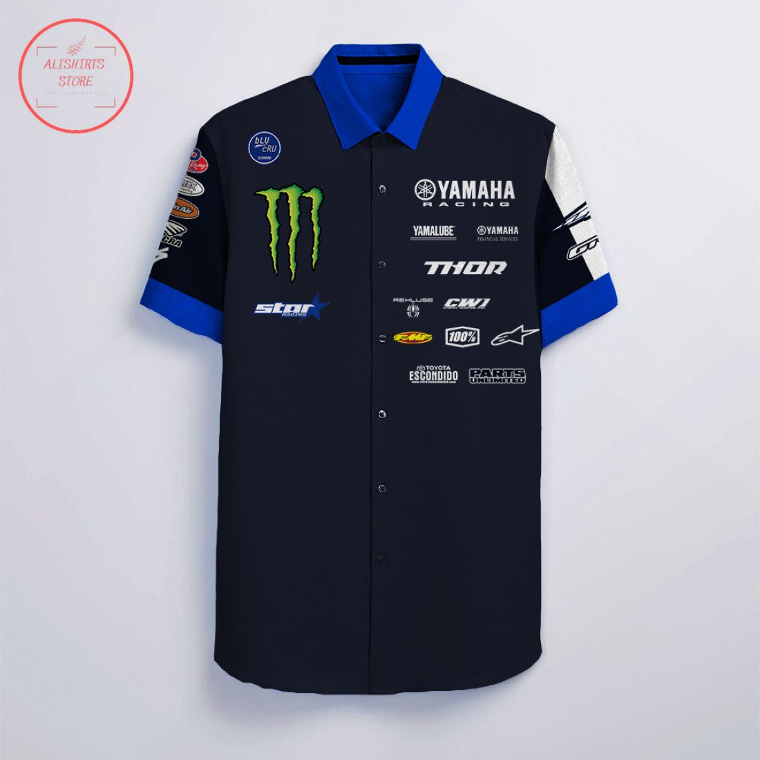 Yamaha Racing Thor Monster Hawaiian Shirt