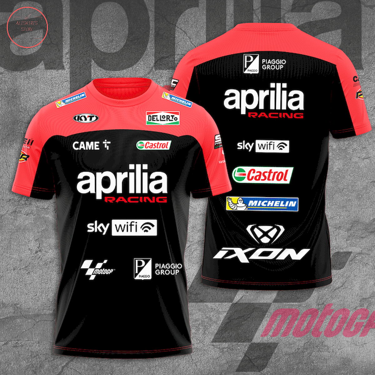 Aprilia Racing MotoGP All Over Printed Shirt 3d