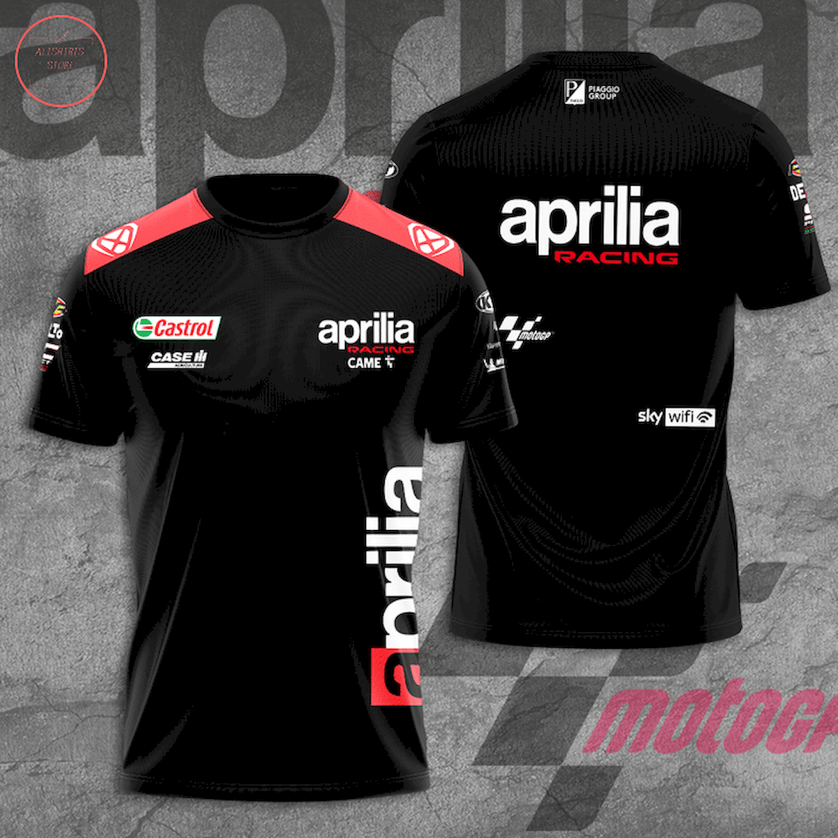 Aprilia Racing Team All Over Printed Shirt 3d