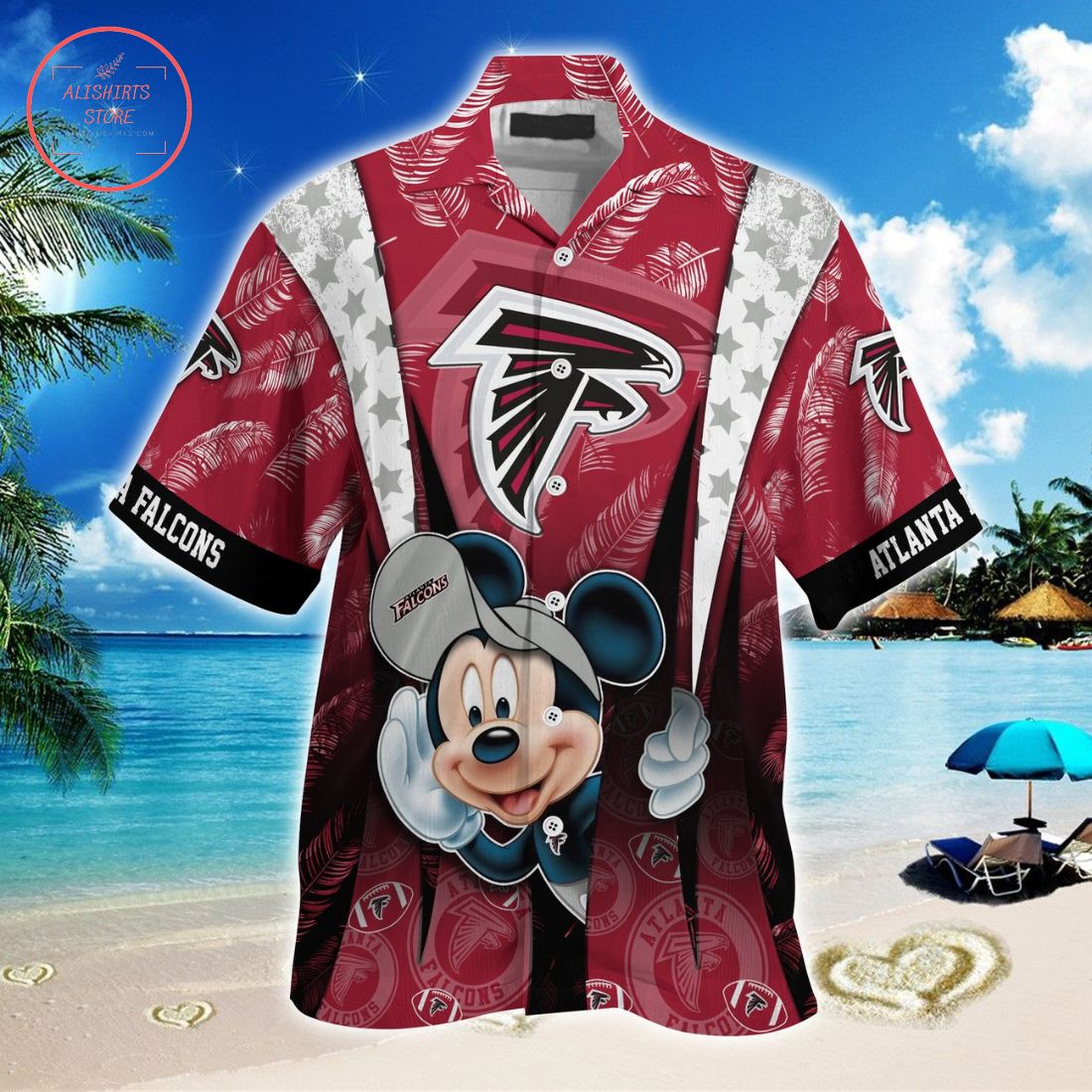 Atlanta Falcons Mickey Mouse Hawaiian shirt