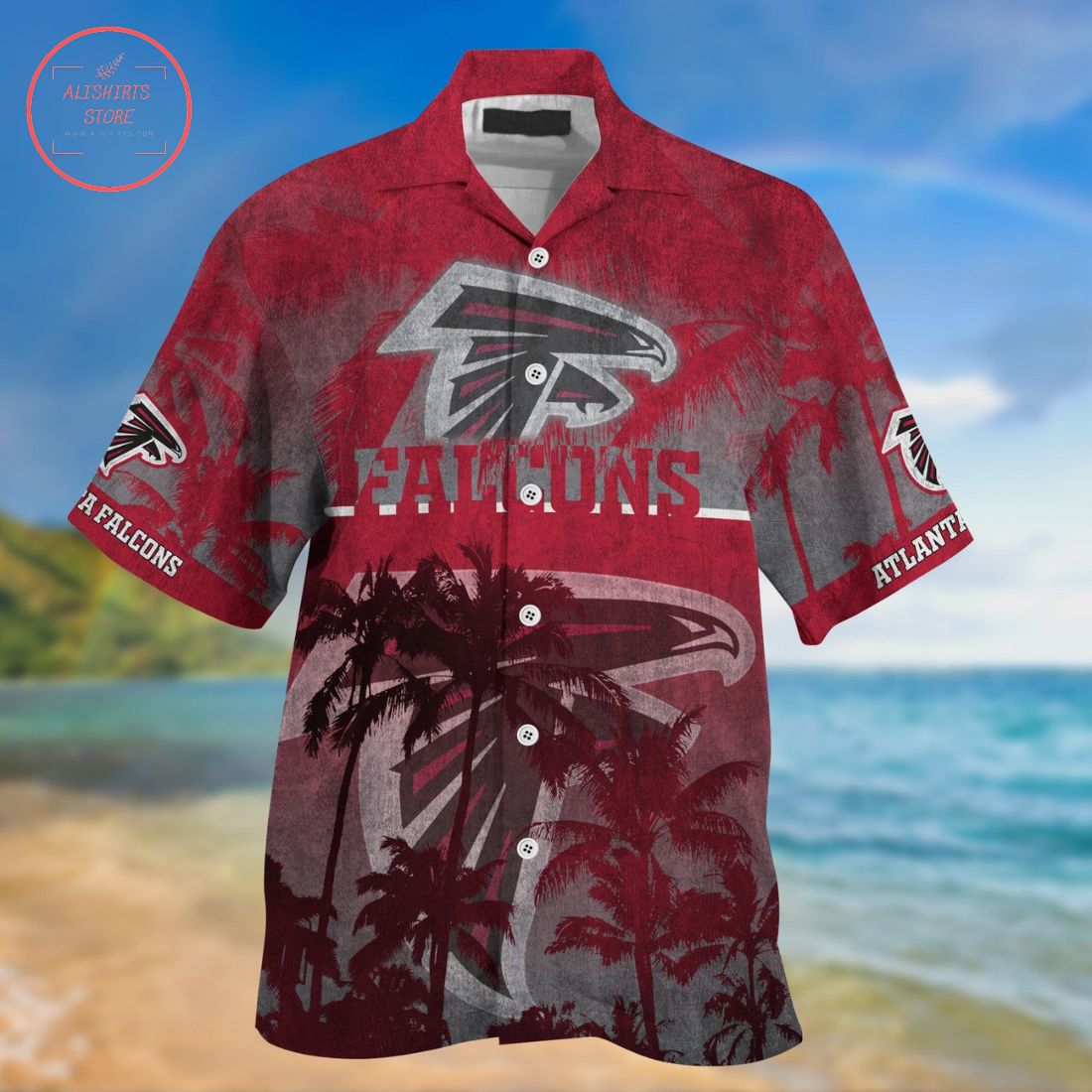 Atlanta Falcons Palm Hawaiian Shirt