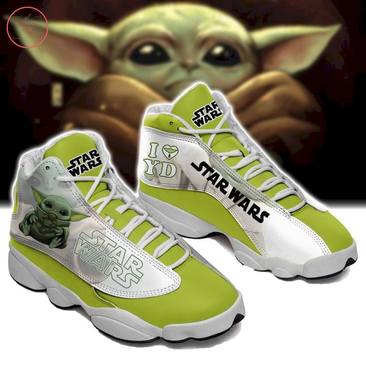 Baby Yoda Star Wars Air Jordan 13 Sneakers Shoes