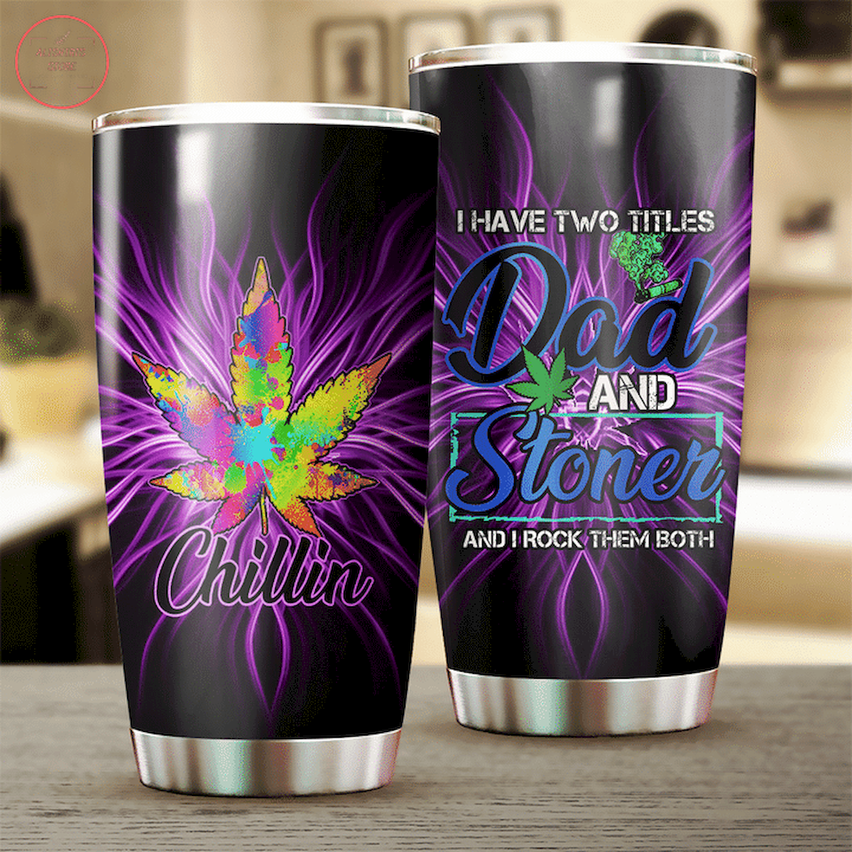 Cannabis Dad and Stoner Tumbler Cup