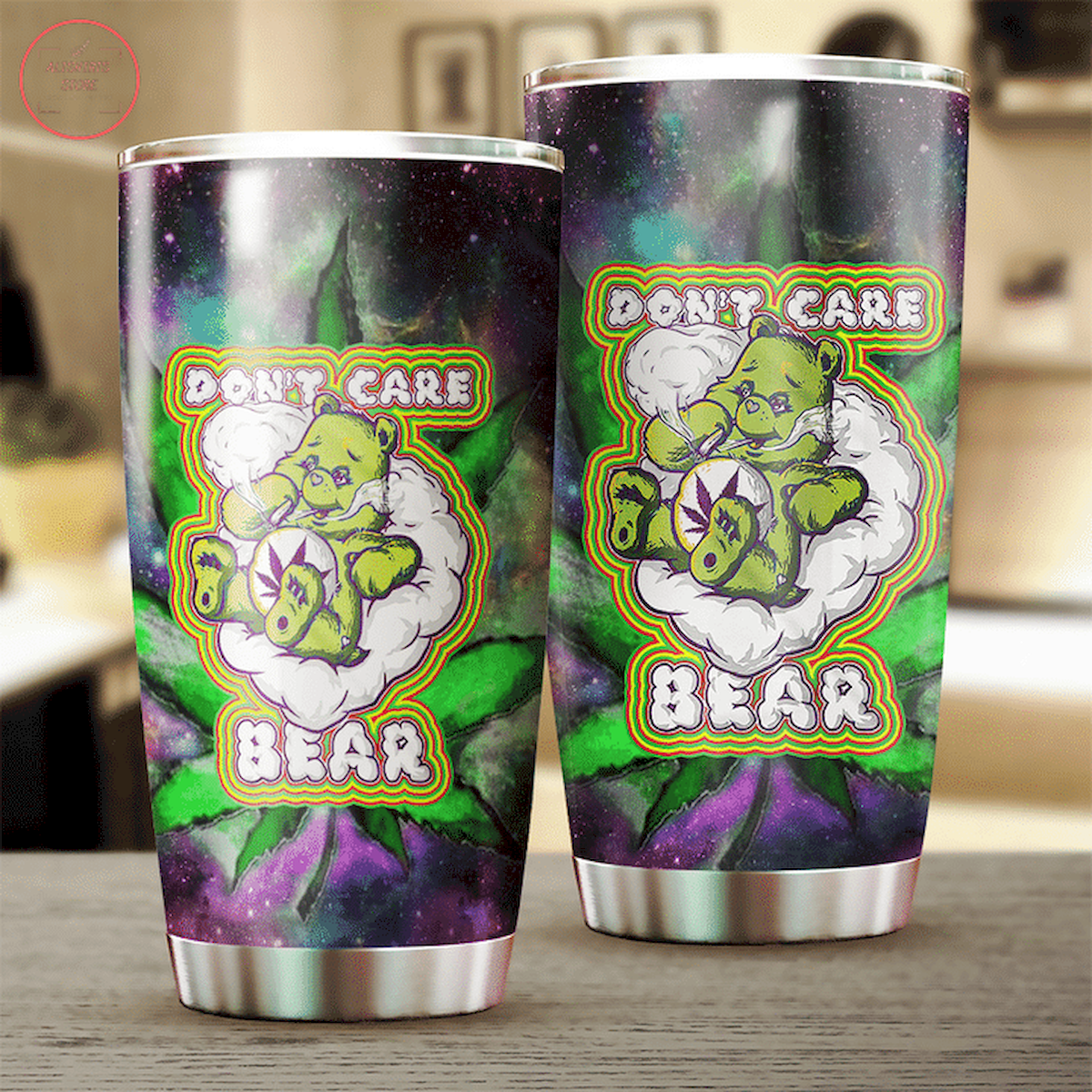 Cannabis Don't Care Bear Tumbler Cup