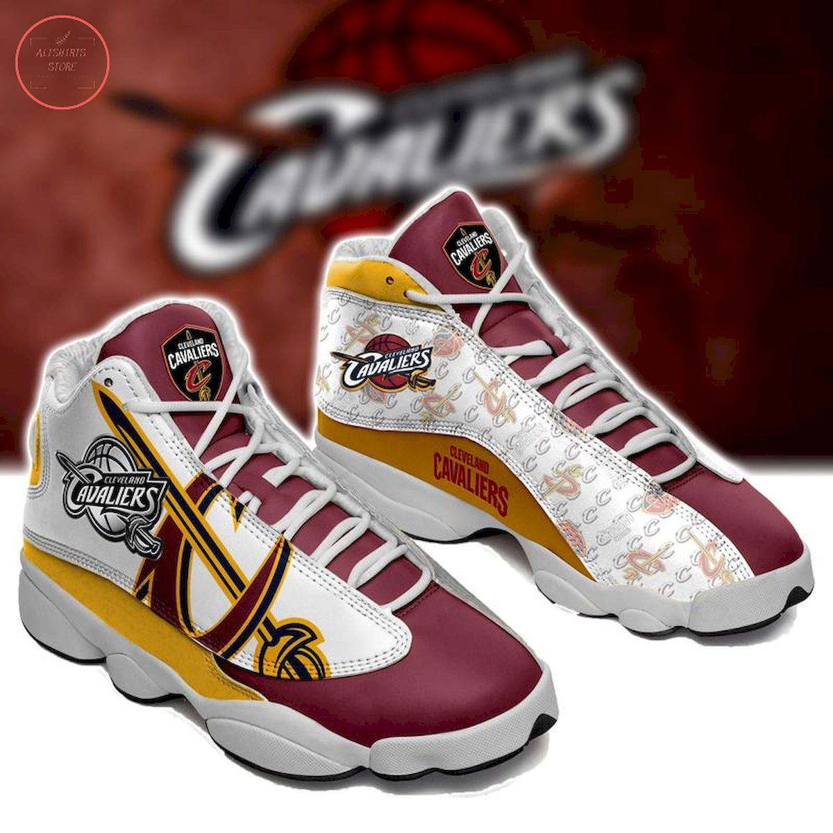 Cleveland Cavaliers NBA 2022 Air Jordan 13 Sneakers Shoes