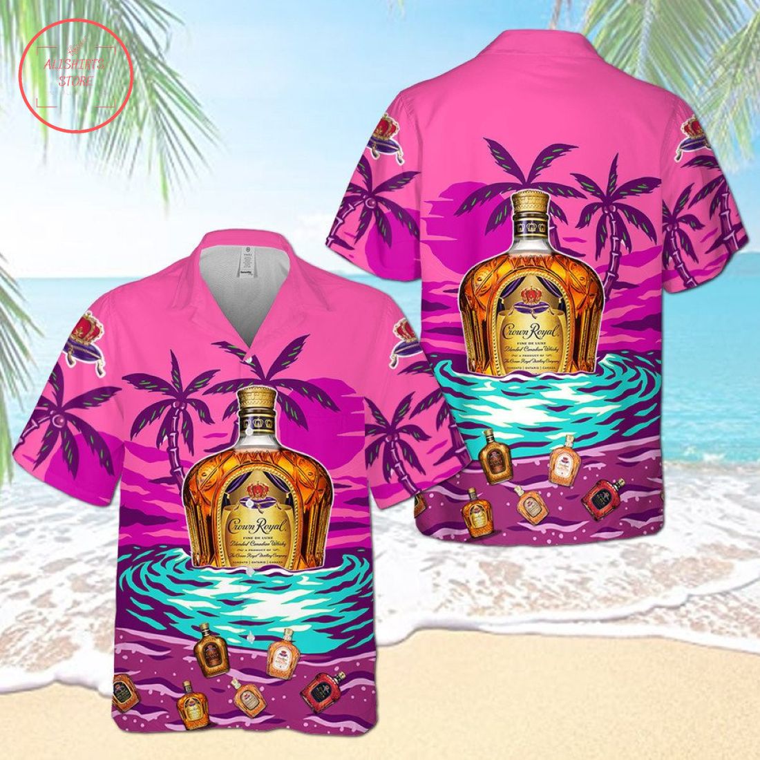Crown Royal Palm Beach Hawaiian Shirt