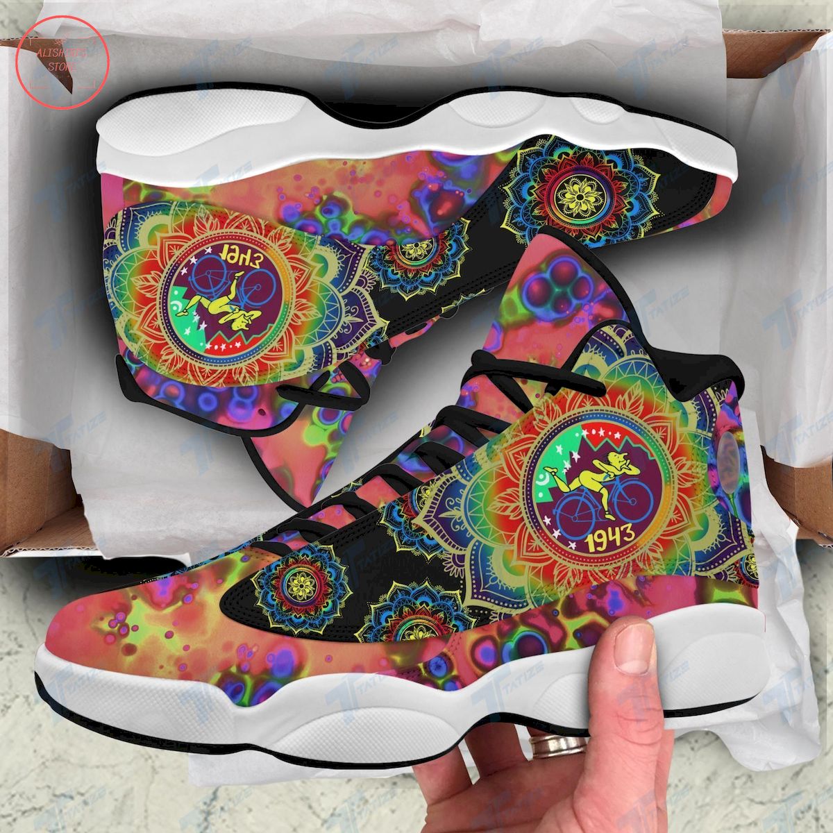 Funny Mandala Mushroom Air Jordan 13 Sneaker
