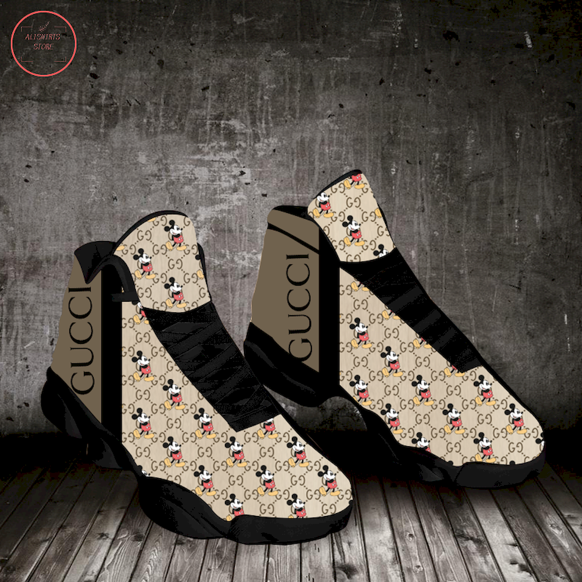 Gucci Mickey Air Jordan 13 Sneakers Shoes
