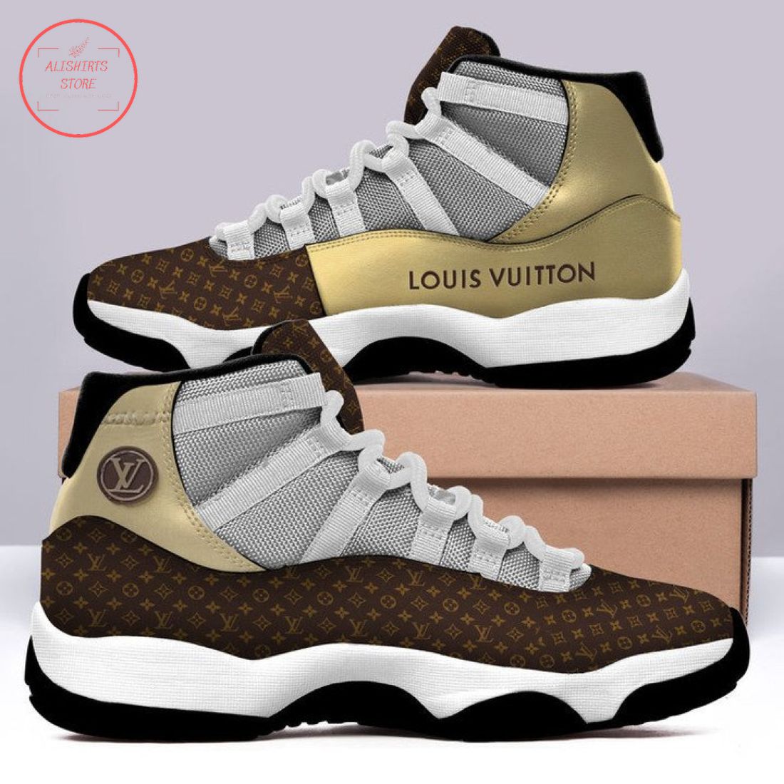 Louis Vuitton LV Brown Air Jordan 11 Sneaker Shoes