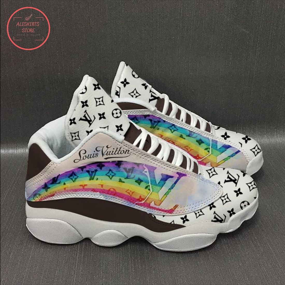 Louis Vuitton Luxury rainbow Air Jordan 13 Sneaker