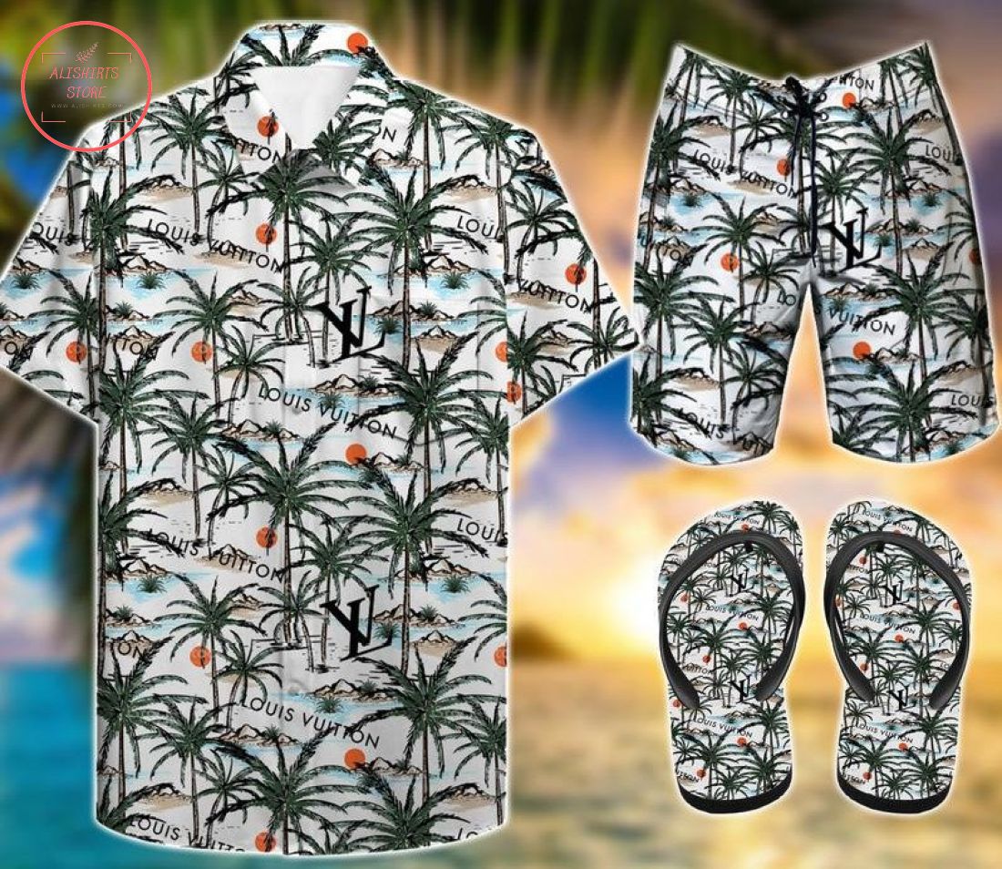 Louis Vuitton Palm Hawaiian Shirt and Shorts