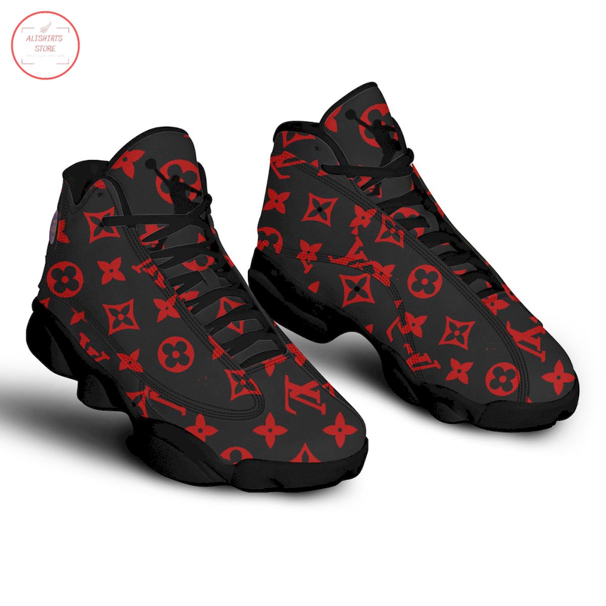 Louis Vuitton Paris Red Air Jordan 13 Sneakers Shoes
