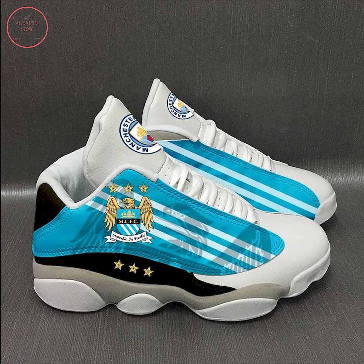 Manchester City FC Air Jordan 13 Sneaker Shoes