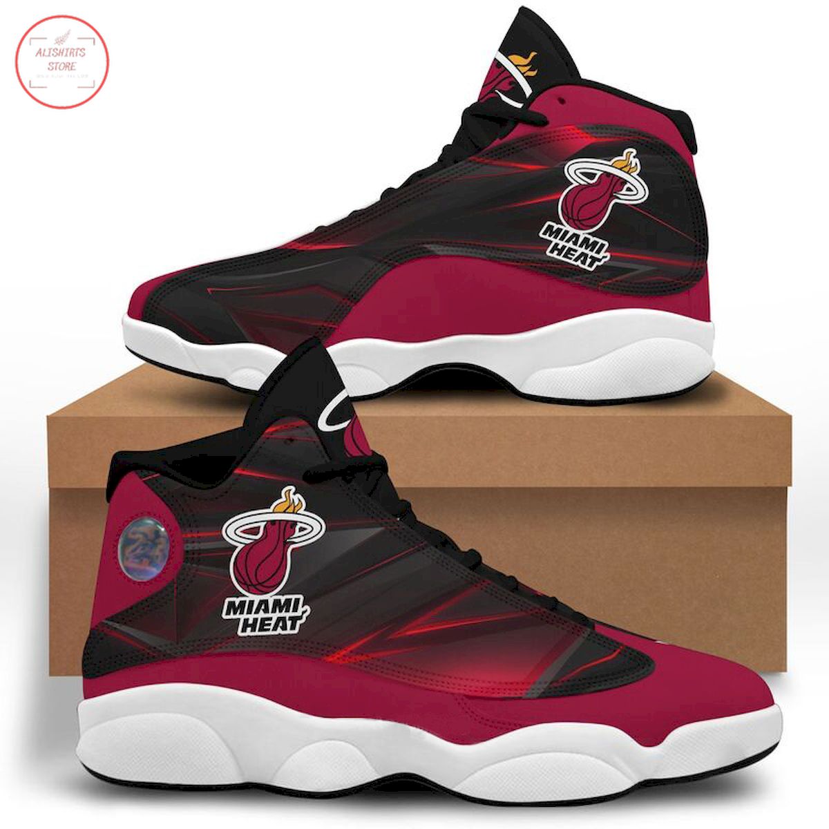 Miami Heat Air Jordan 13 Sneakers Shoes Basketball Team Sports