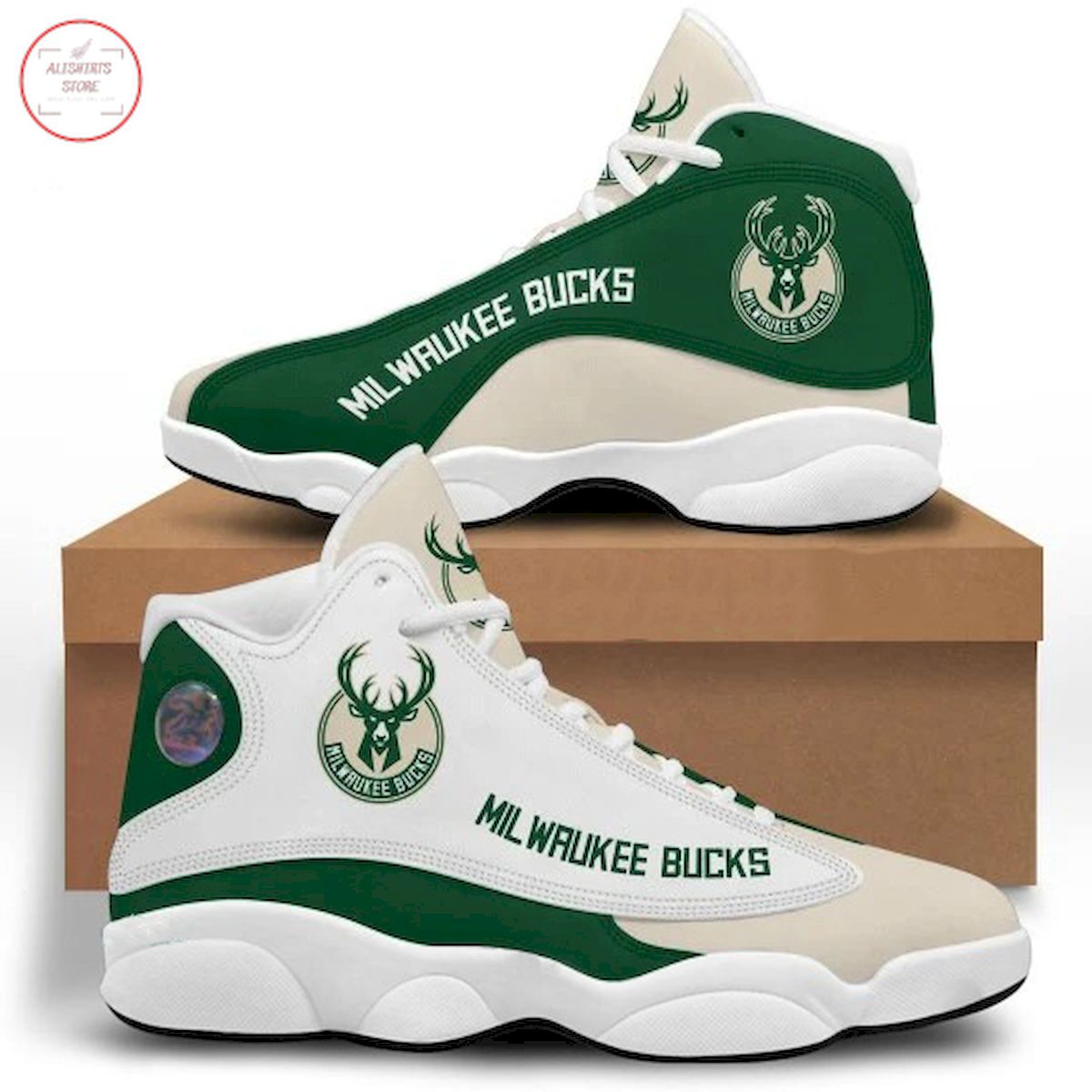 Milwaukee Bucks NBA Air Jordan 13 Sneaker