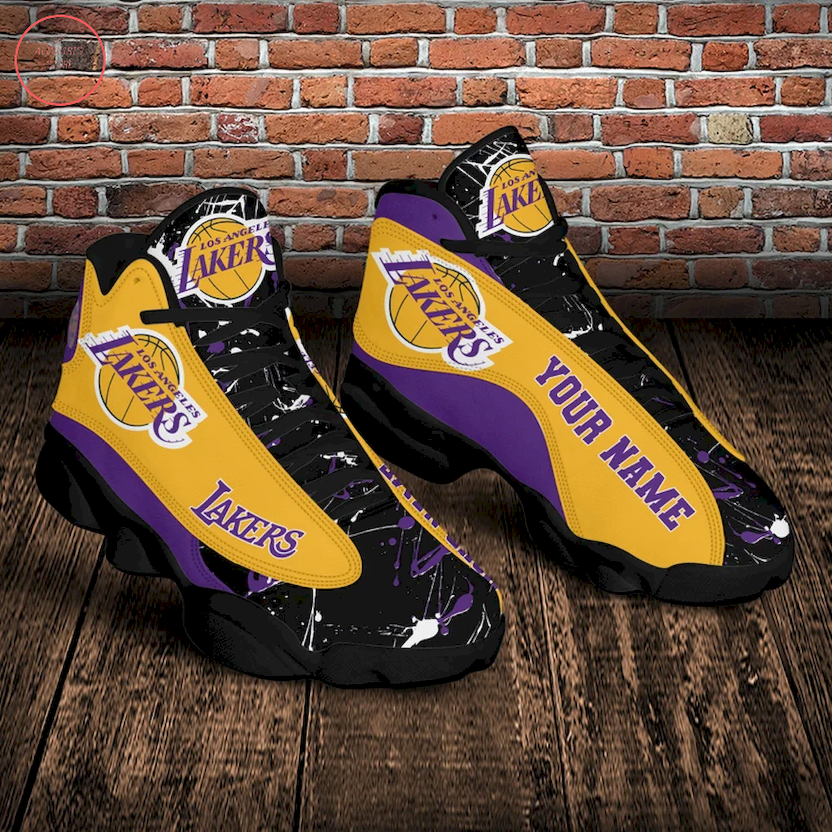 NBA Los Angeles Lakers Personalized Air Jordan 13 Sneaker