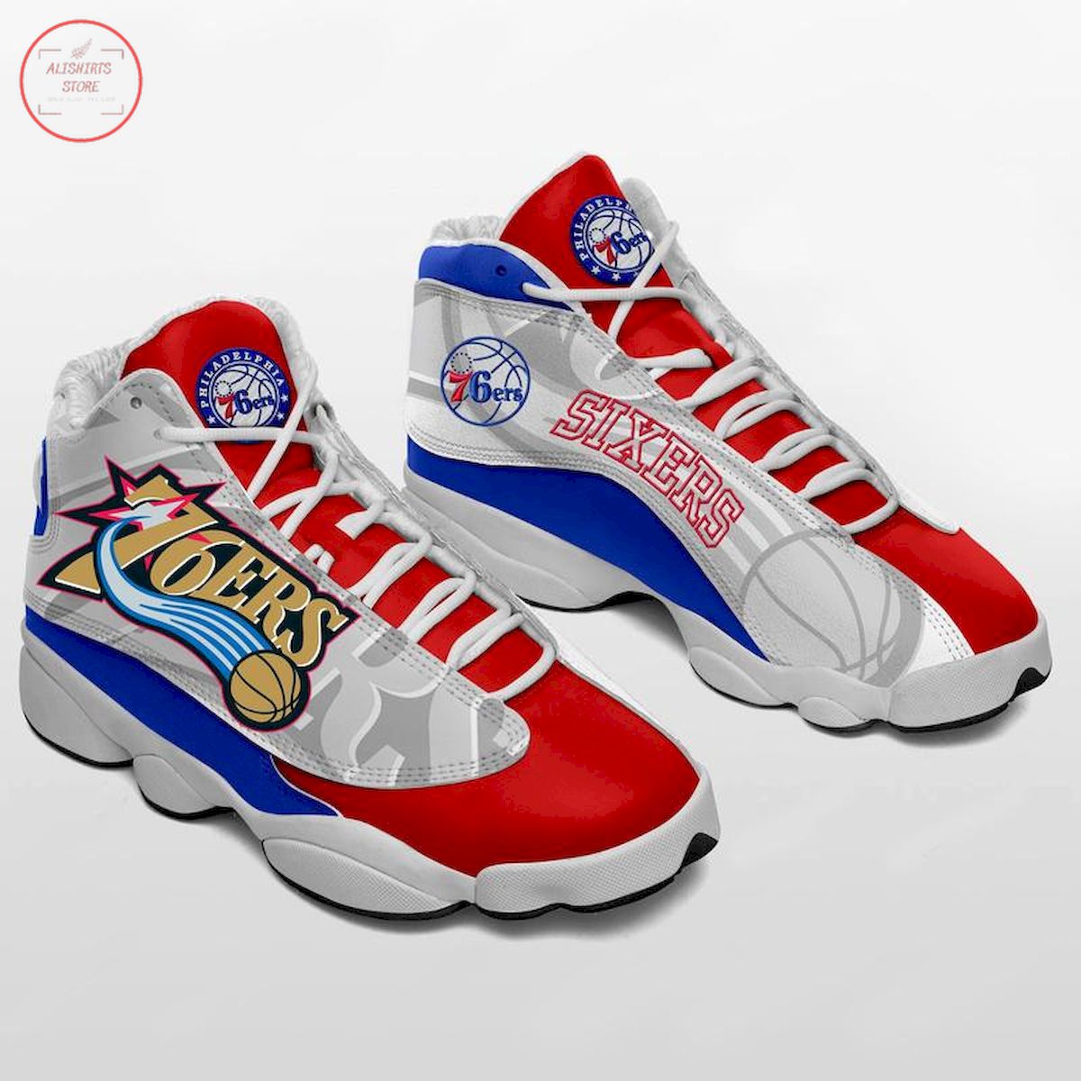 NBA Philadelphia 76ers Personalized Air Jordan 13 Sneakers Shoes