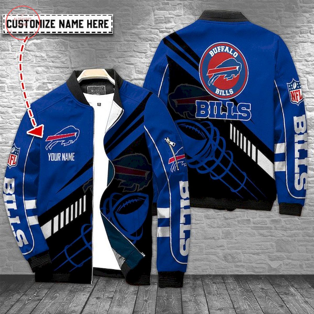 NFL Buffalo Bills Personalized Bomber Jacket