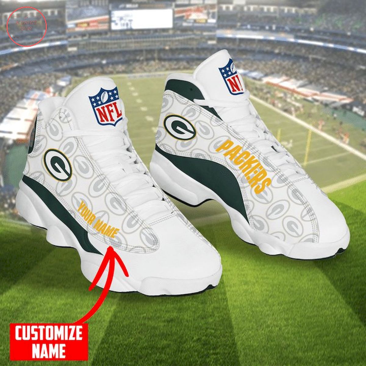 NFL Green Bay Packers Personalized Air Jordan 13 Sneaker