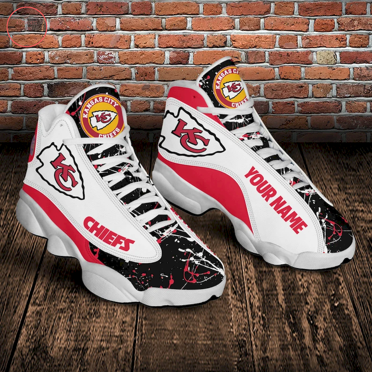 NFL Kansas City Chiefs Personalized Air Jordan 13 Sneaker