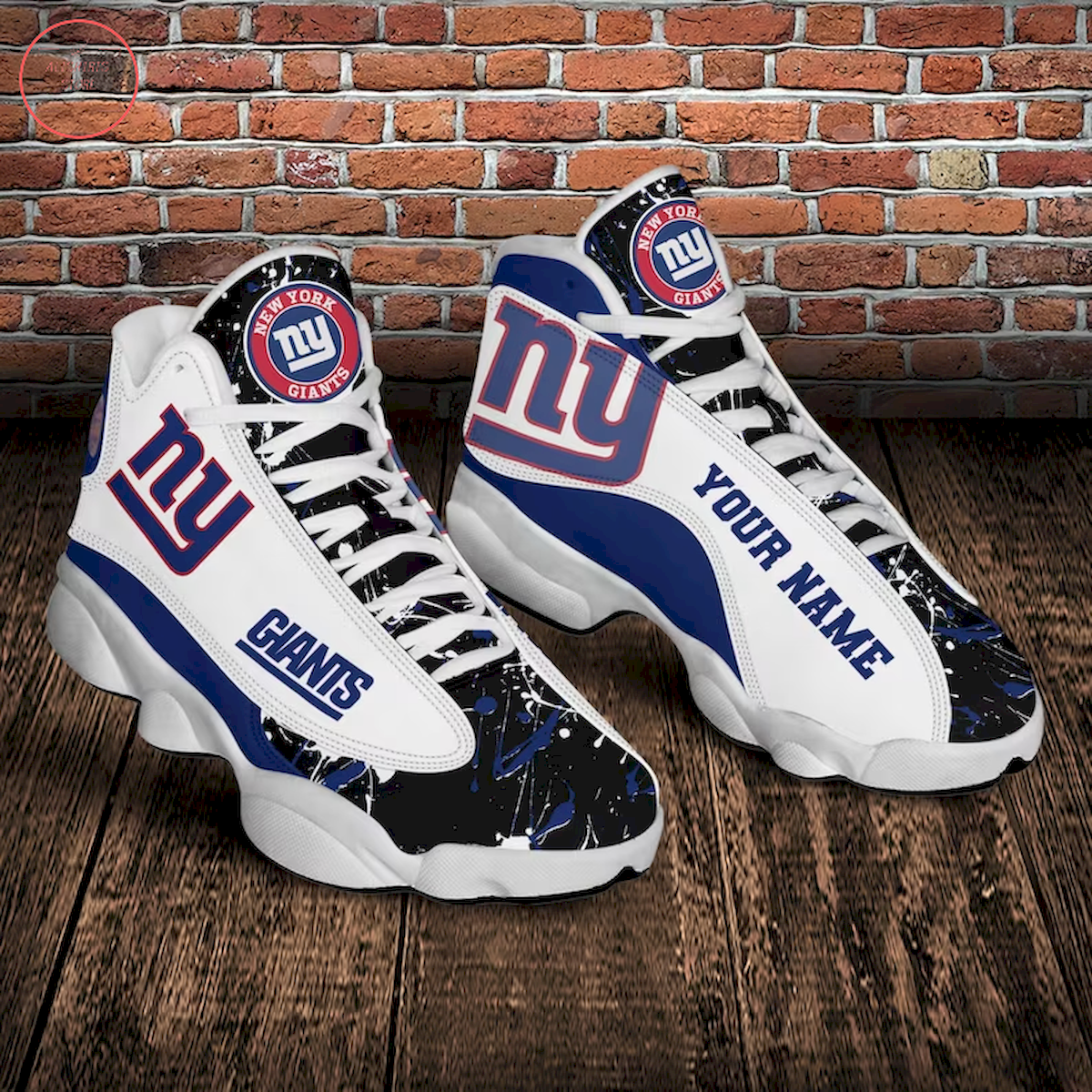 NFL New York Giants Personalized Air Jordan 13 Sneaker