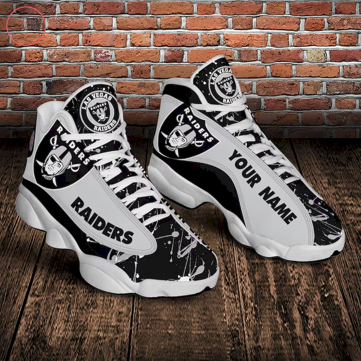 NFL Oakland Raiders Personalized Air Jordan 13 Sneaker