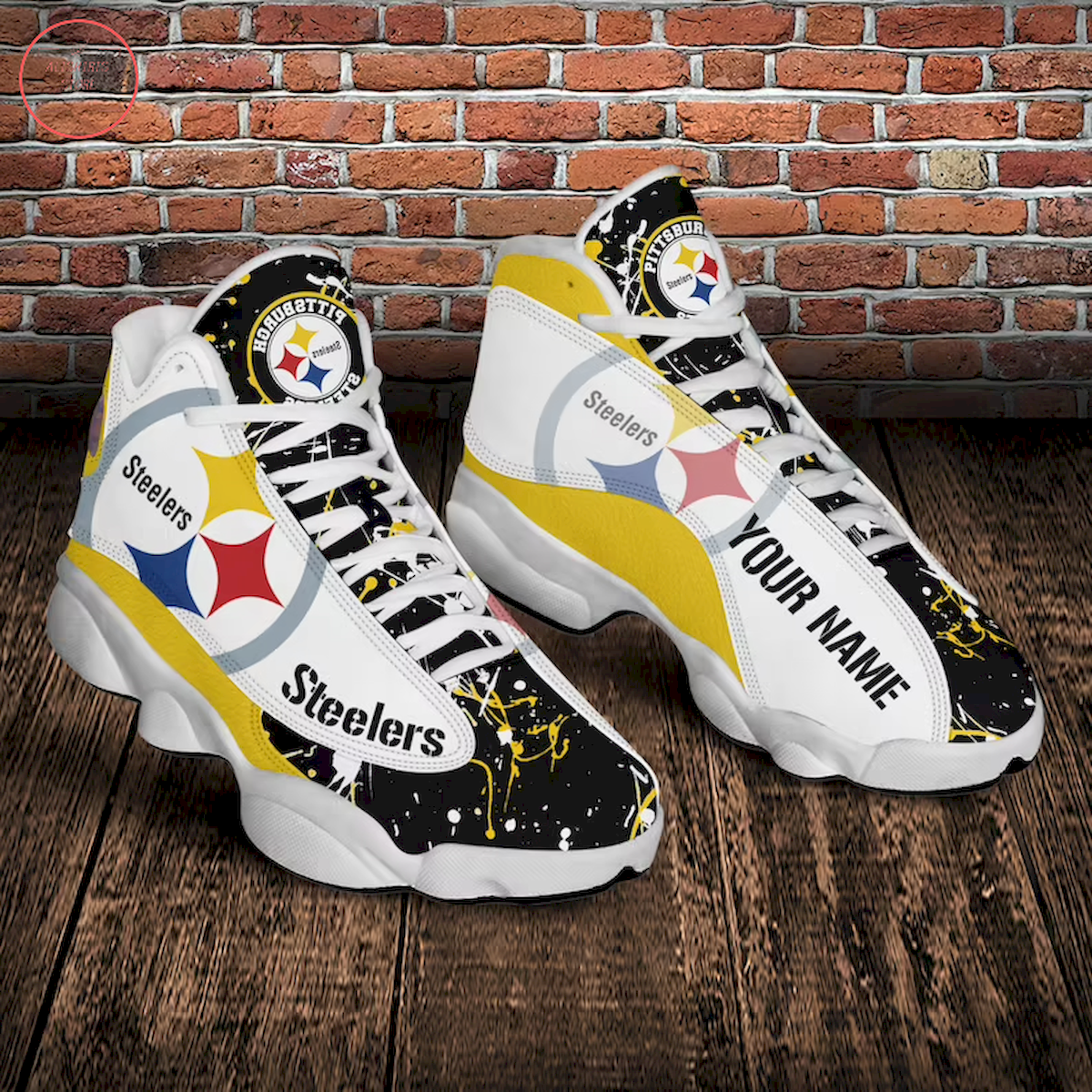 NFL Pittsburgh Steelers Personalized Air Jordan 13 Sneaker