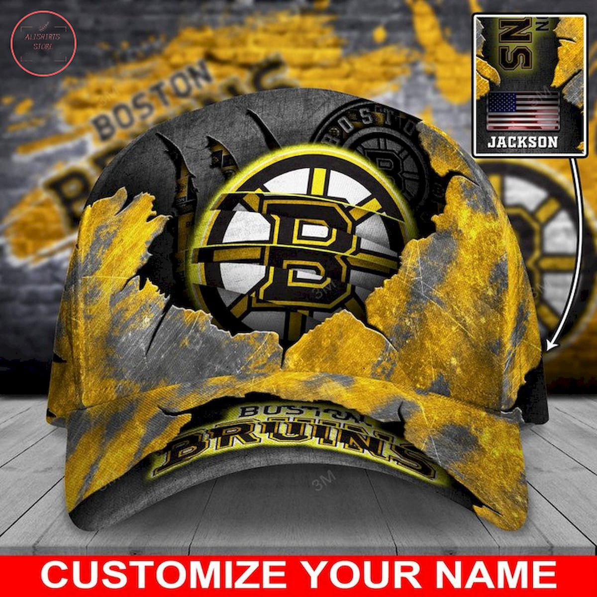 NHL Boston Bruins Personalized Hat Cap