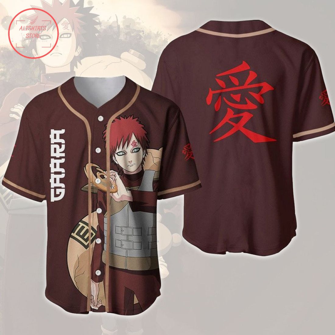 Naruto Gaara Baseball Jersey