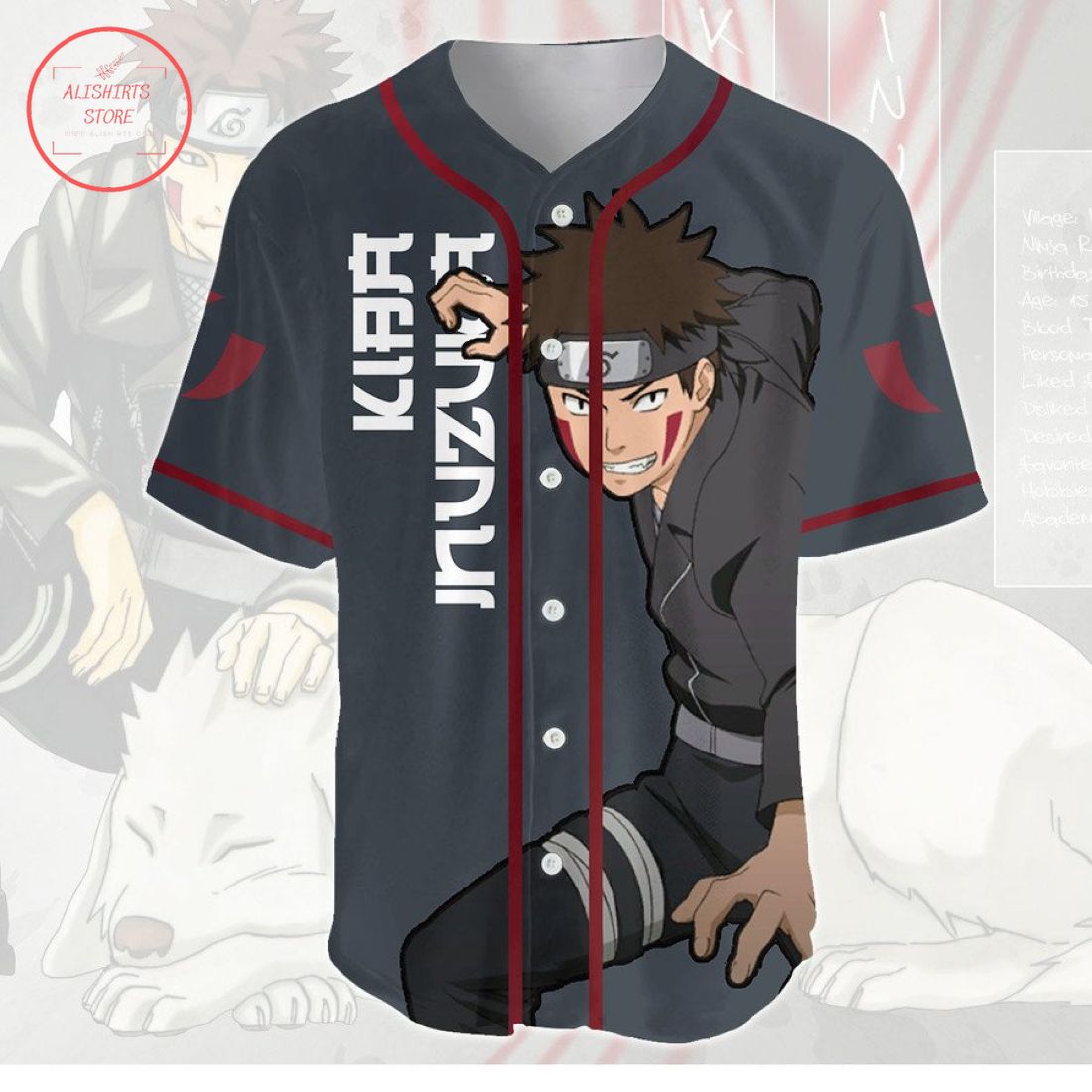 Naruto Kiba Inuzuka Baseball Jersey