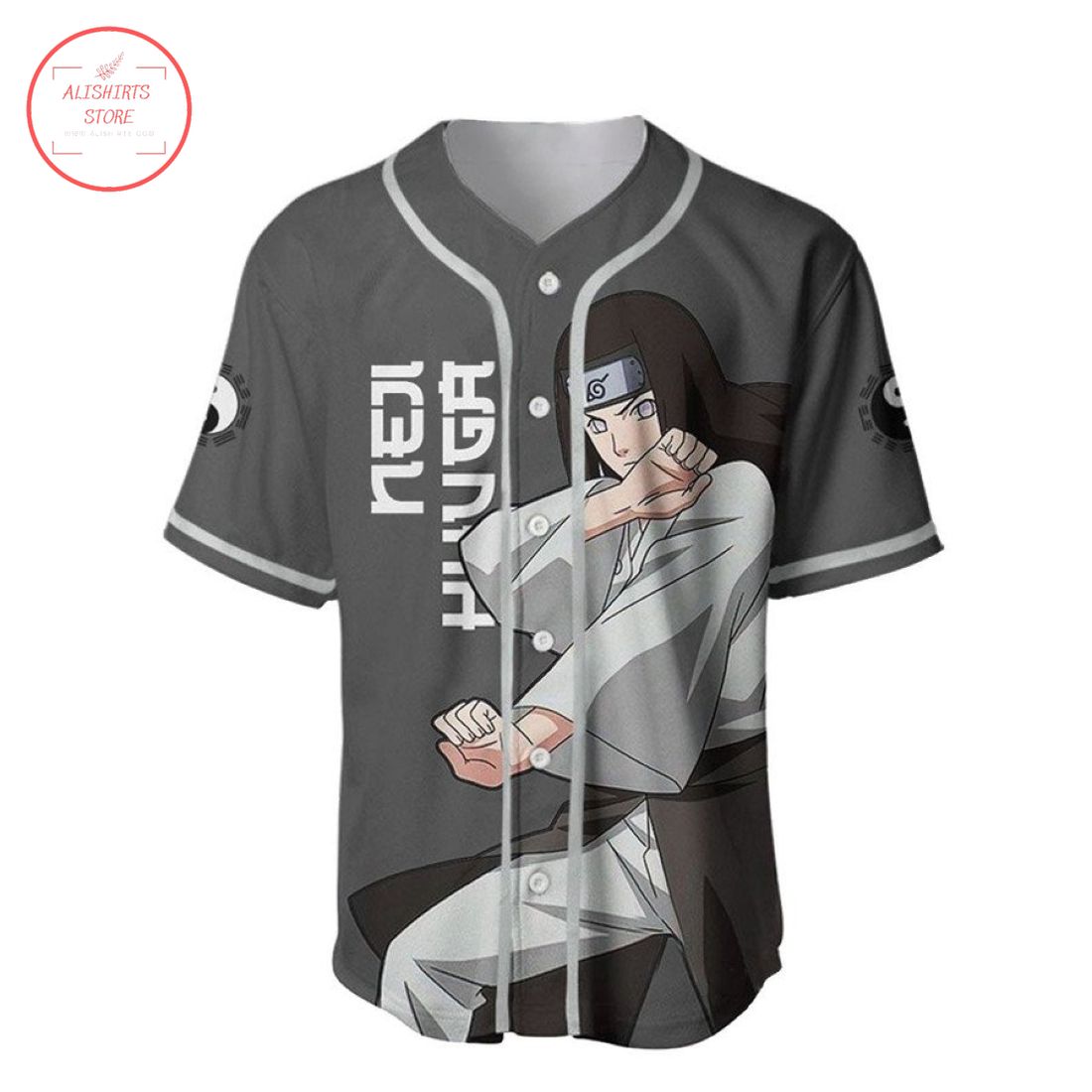 Naruto Neji Hyuga Baseball Jersey