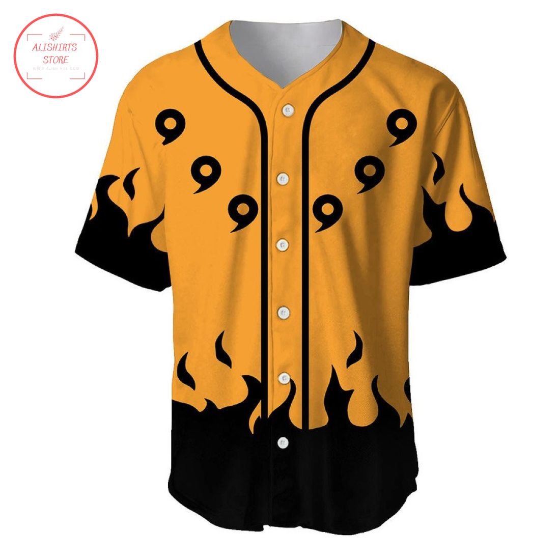 Naruto Nine-Tails Chakra Mode Baseball Jersey