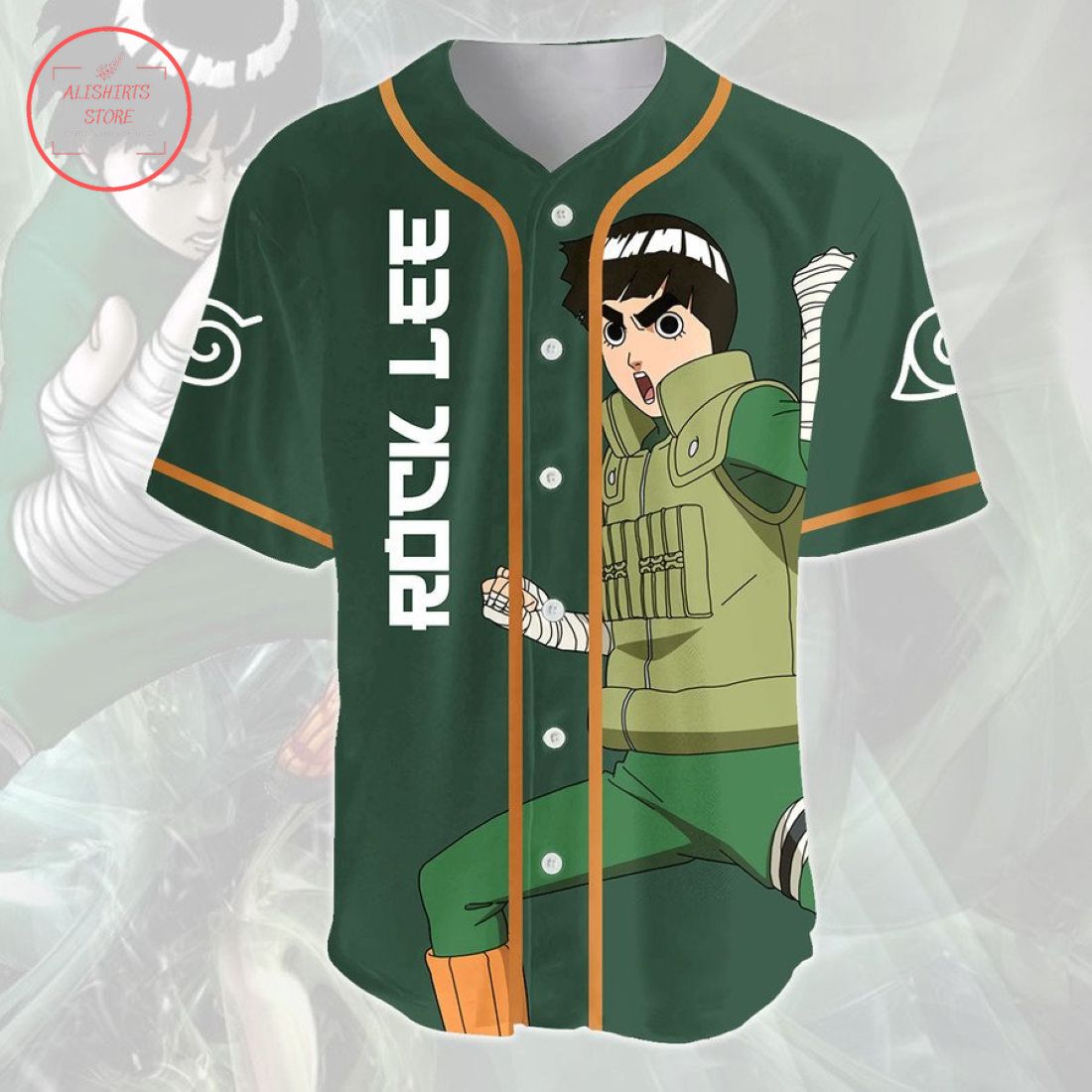 Naruto Rock Lee Baseball Jersey