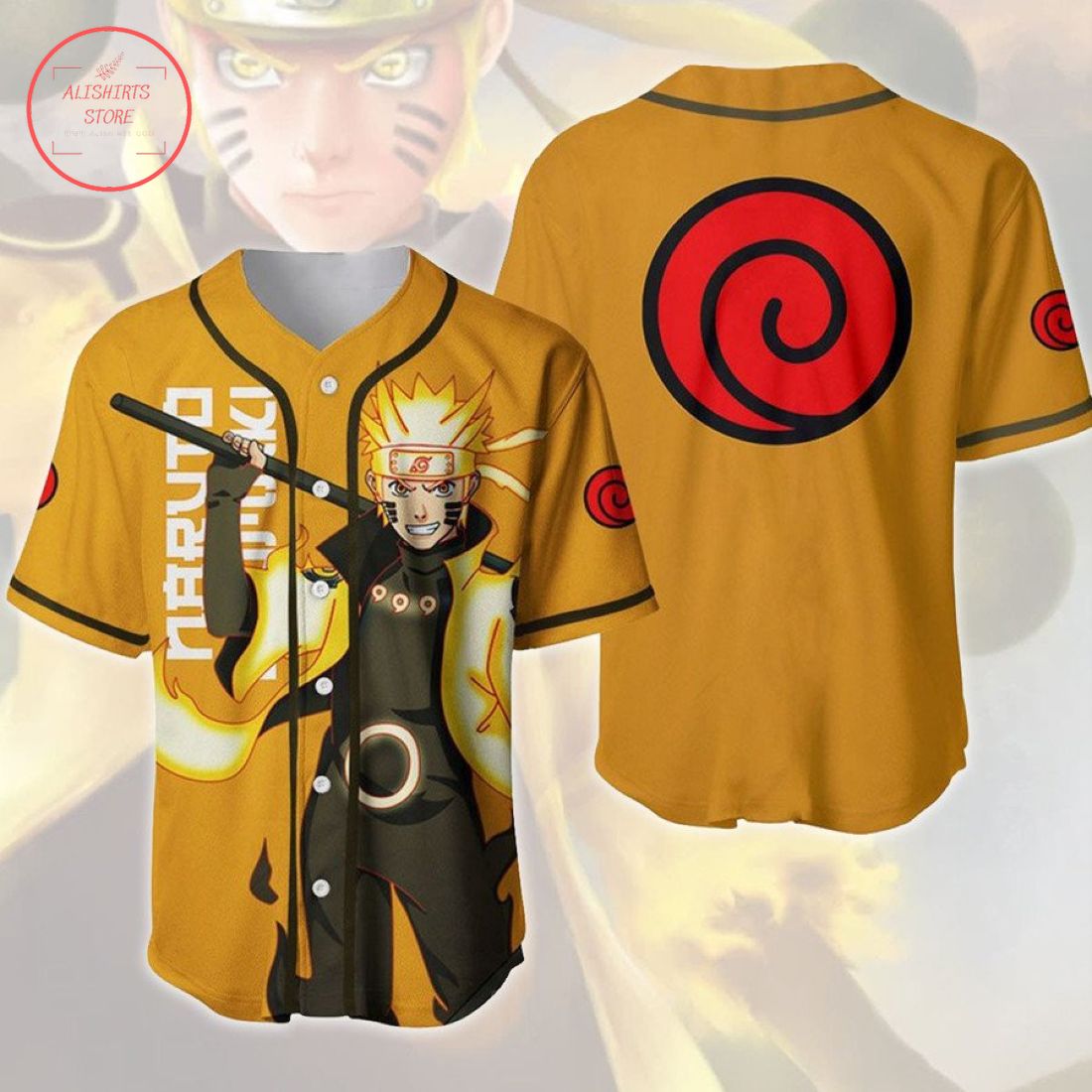 Naruto Uzumaki Bijuu Mode Baseball Jersey