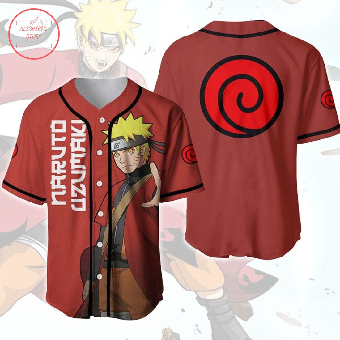Naruto Uzumaki Sage Mode Baseball Jersey