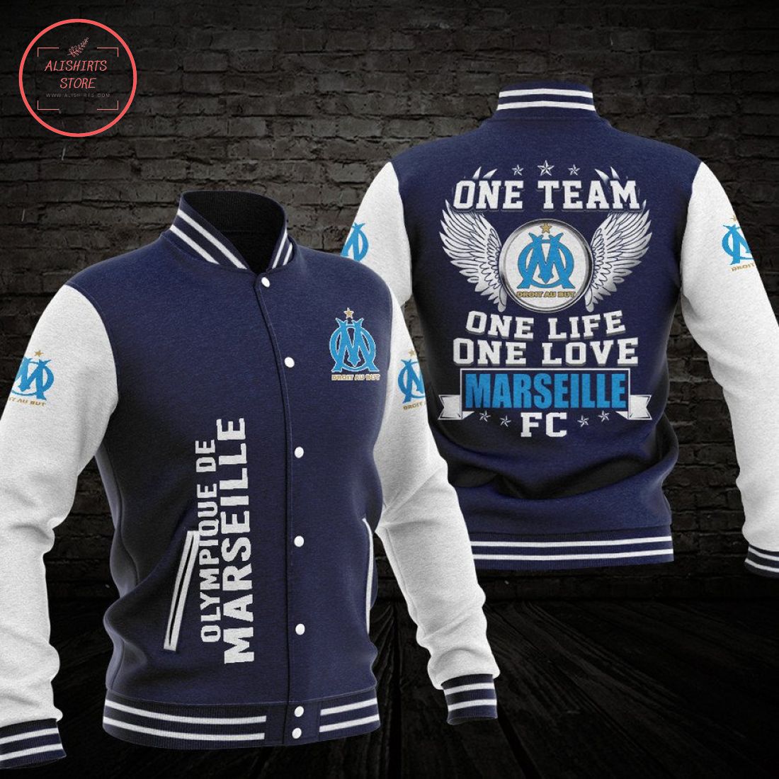 Olympique de Marseille FC One Team Baseball Jacket