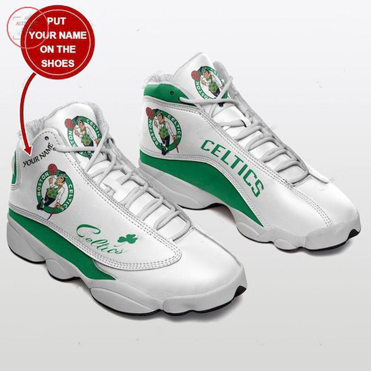 Personalized Boston Celtics NBA Air Jordan 13 Sneakers Shoes