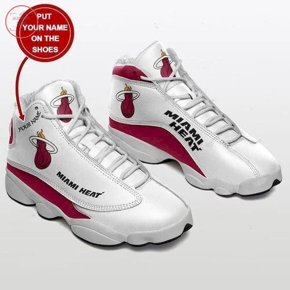 Personalized Miami Heat NBA 2022 Air Jordan 13 Sneakers Shoes