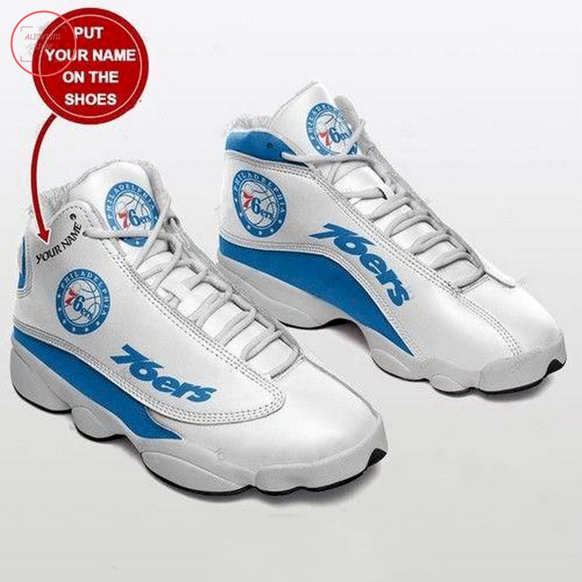 Personalized Philadelphia 76ers NBA 2022 Air Jordan 13 Sneakers Shoes