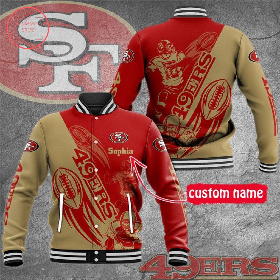 Personalized San Francisco 49ers Baseball Jacket
