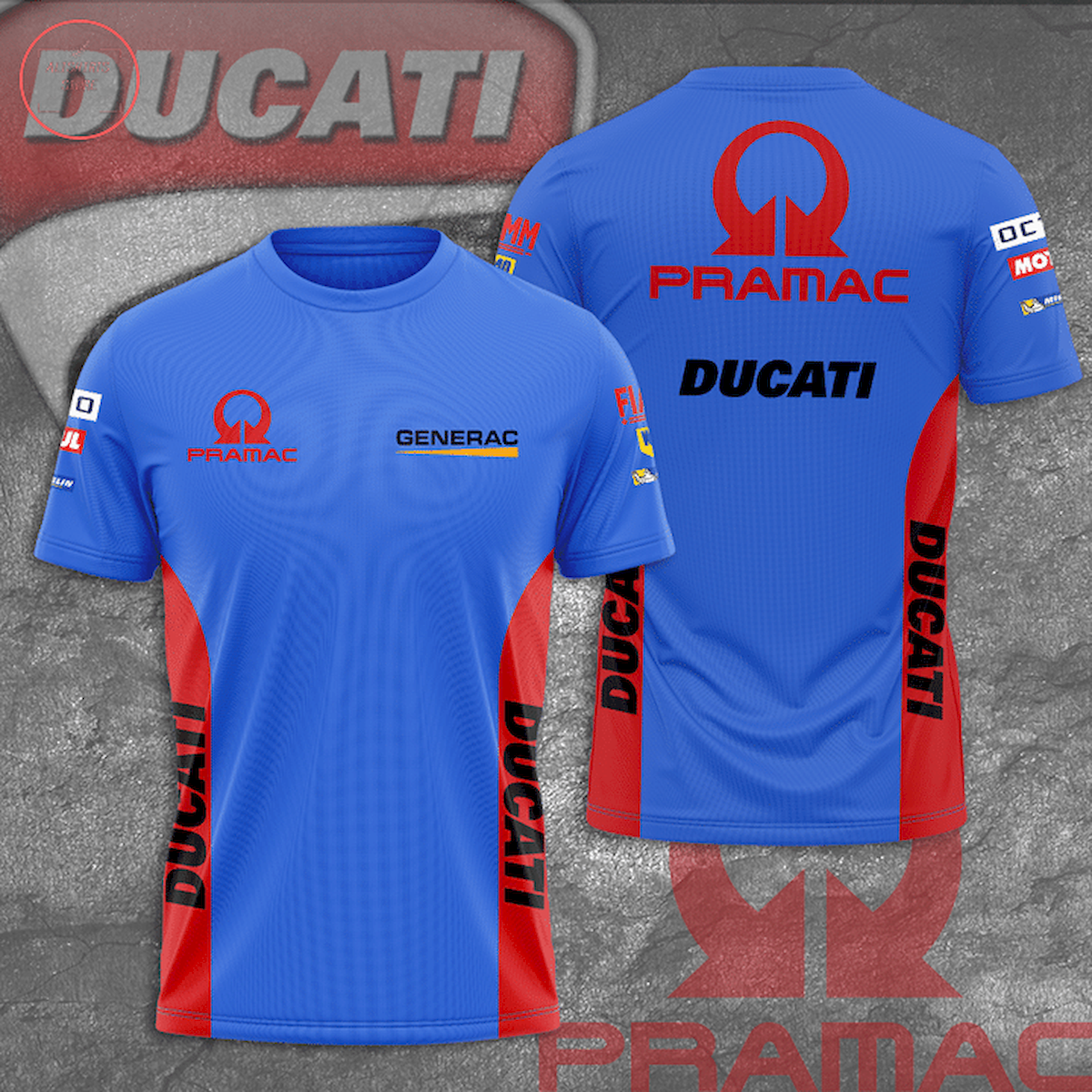 Pramac Racing Ducati All Over Printed 3D Shirt