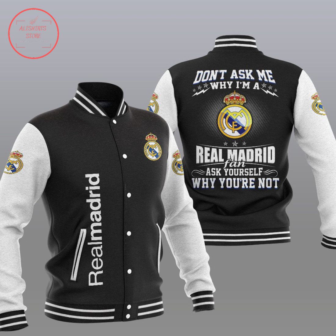 Real Madrid Don't ask me Baseball Jacket