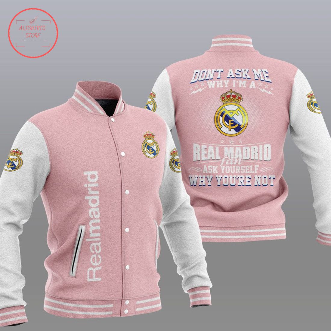 Real Madrid Don't ask me Baseball Jacket