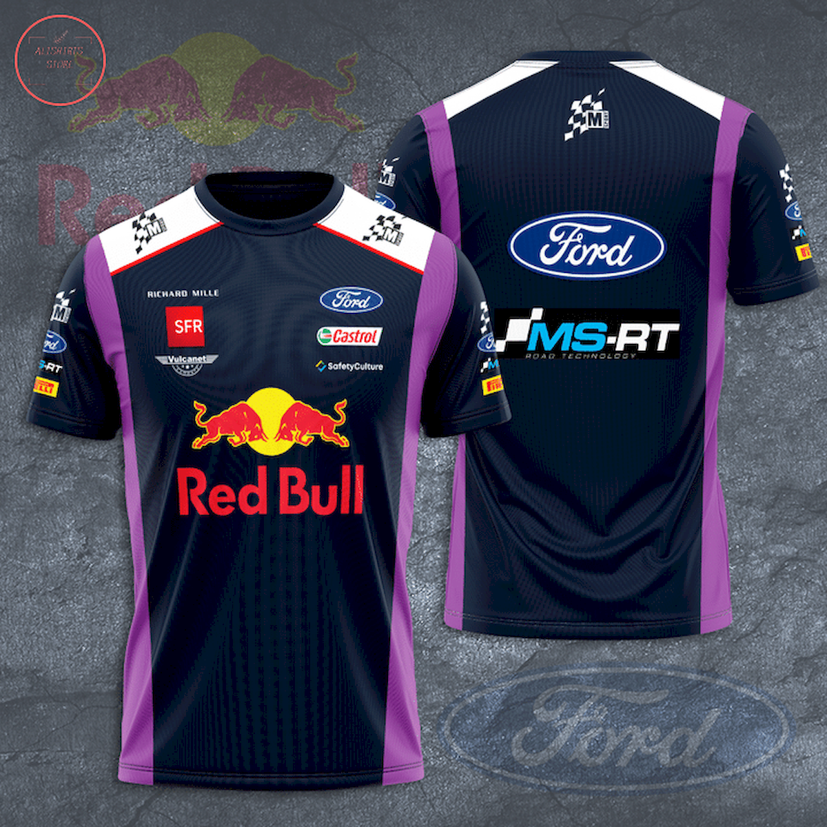 [HOT] Red Bull Ford MS-RT Road Technology T-shirt 3d