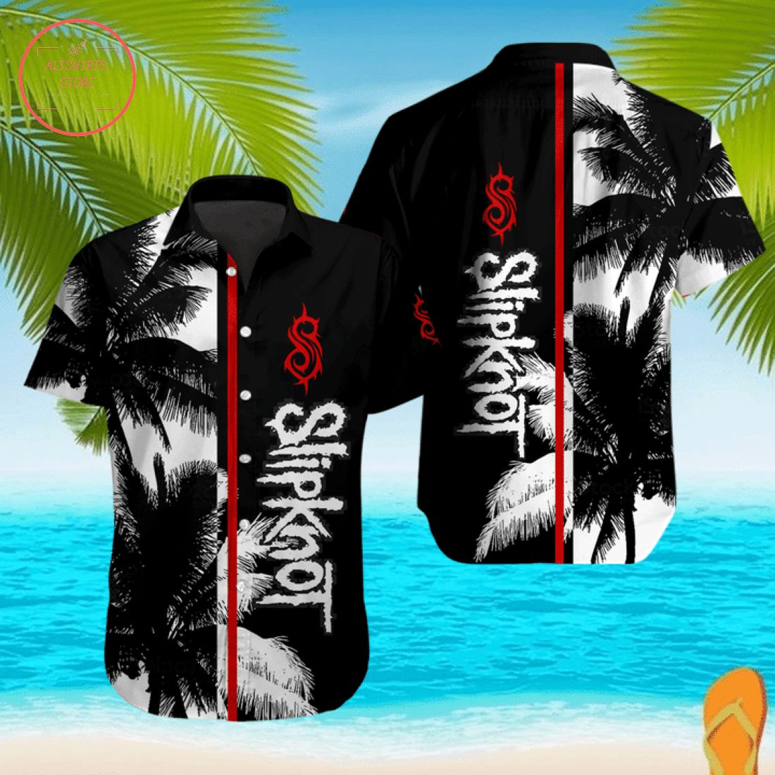 Slipknot Palm Hawaiian Shirt and Shorts