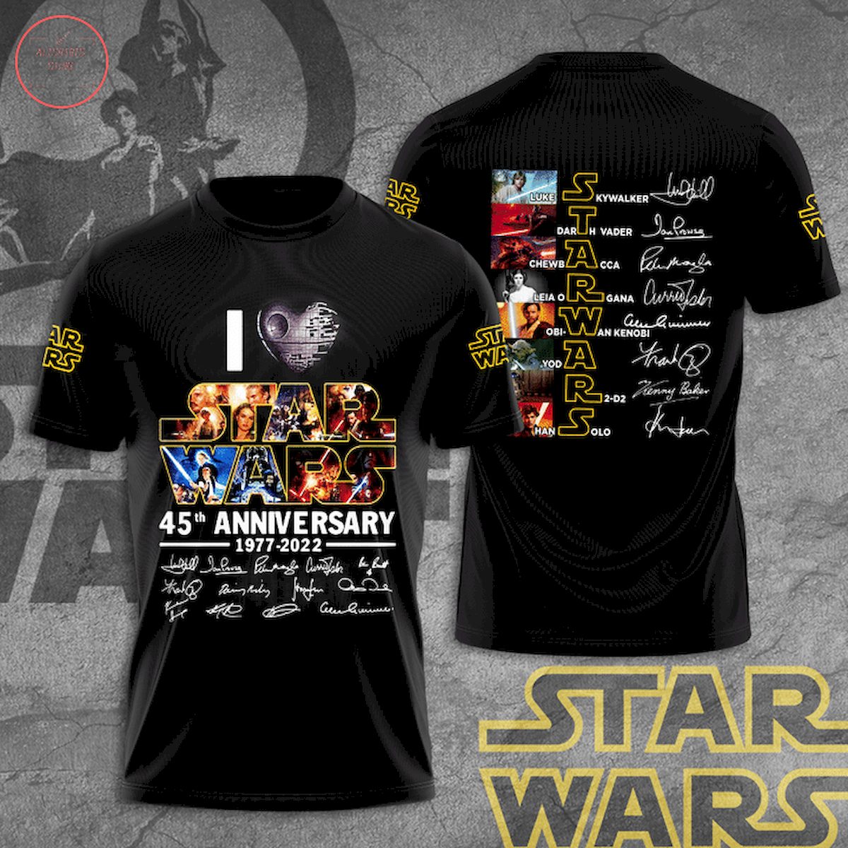 Star Wars 45th Anniversary 1977 2022 3D T-shirt