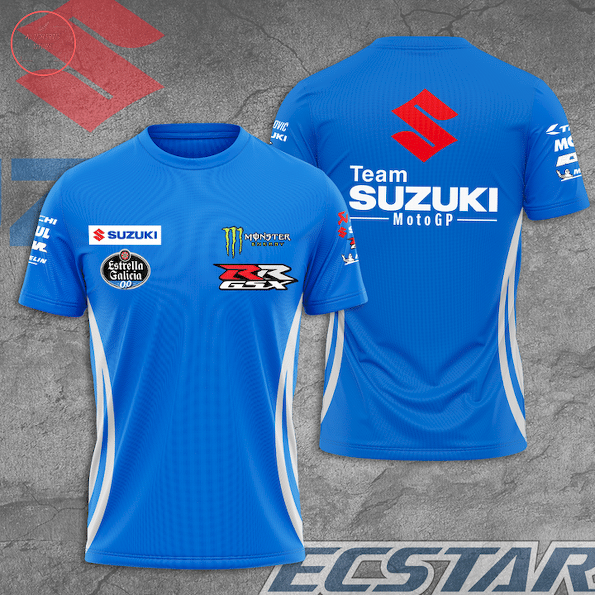 Team Suzuki MotoGP All Over Printed Shirt 3d